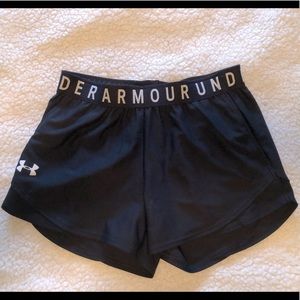 Under Armour black running shorts
